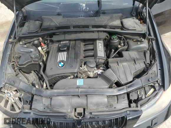 2007 BMW 3 Series 328i with VIN WBAVA33537KX76713, listed as a Copart auction lot 53056835 with 86,423 mi miles and Salvage title. Bid and sale history available at DreamBid. Image 11.