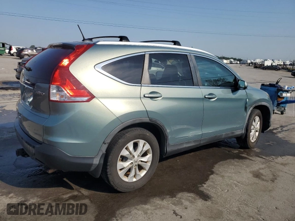 2012 Honda CR-V EX-L with VIN 2HKRM4H78CH612331, listed as a Copart auction lot 62383725 with 208,658 mi miles and Salvage title. Bid and sale history available at DreamBid. Image 3.