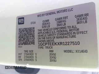 2024 Chevrolet Colorado 4WD Trail Boss z VIN 1GCPTEEKXR1227510, wystawiony jako IAAI lot #42685724 z przebiegiem 9 472 mil mil oraz . Historia ofert i sprzedaży dostępna na DreamBid. Obrazek 9.