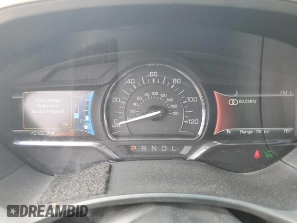 2017 Lincoln MKZ Hybrid Select with VIN 3LN6L5LU9HR650658, listed as a Copart auction lot 62702874 with 43,182 mi miles and Non Repairable. Bid and sale history available at DreamBid. Image 9.