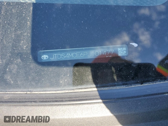 2023 Toyota Corolla SE with VIN JTDS4MCE6PJ101477, listed as a Copart auction lot 49425025 with 35,948 mi miles and Salvage Title. Bid and sale history available at DreamBid. Image 14.