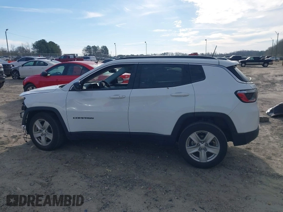 2022 Jeep Compass Latitude with VIN 3C4NJCBB7NT214335, listed as a IAAI auction lot 41683856 with 41,871 mi miles and . Bid and sale history available at carsss.com. Image 15.