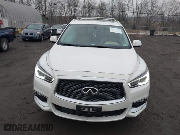 2018 Infiniti QX60 with VIN 5N1DL0MM8JC504233, listed as a IAAI auction lot 41474743 with 111,555 mi miles. Bid and sale history available at carsss.com. Image 12.