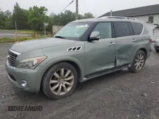 2011 Infiniti QX56 7-passenger with VIN JN8AZ2NE4B9000533, listed as a Copart auction lot 59711785 with 224,004 mi miles and Salvage title. Bid and sale history available at DreamBid. Image 1.