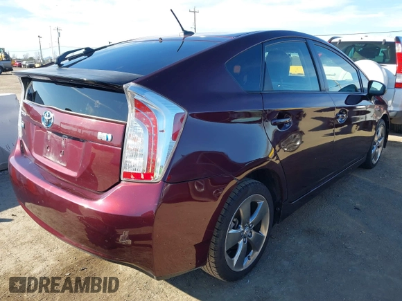 2013 Toyota Prius One with VIN JTDKN3DU7D5616179, listed as a IAAI auction lot 41640997 with 130,411 mi miles. Bid and sale history available at carsss.com. Image 4.