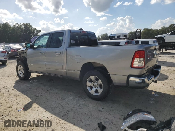2020 Ram 1500 Big Horn with VIN 1C6RREBT9LN121495, listed as a Copart auction lot 79630484 with 66,280 mi miles and Salvage Title. Bid and sale history available at carsss.com. Image 2.