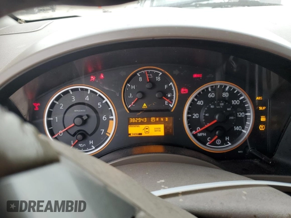 2010 Nissan Titan SE with VIN 1N6BA0ED7AN314912, listed as a Copart auction lot 44160485 with 382,943 mi miles and Salvage Title. Bid and sale history available at carsss.com. Image 9.