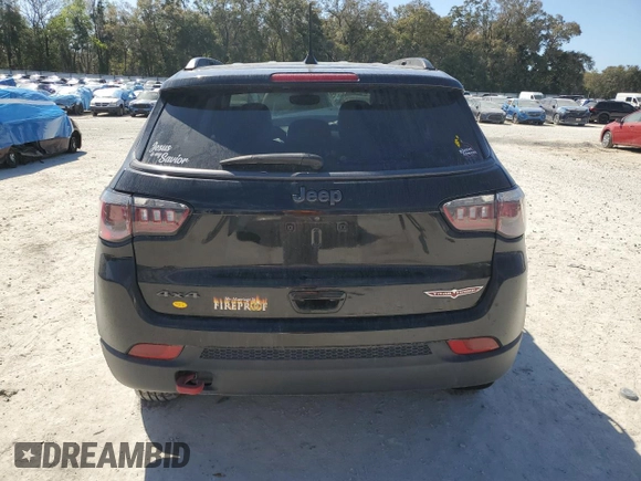 2019 Jeep Compass Trailhawk with VIN 3C4NJDDBXKT629955, listed as a Copart auction lot 47613695 with 113,820 mi miles and Salvage Title. Bid and sale history available at DreamBid. Image 6.
