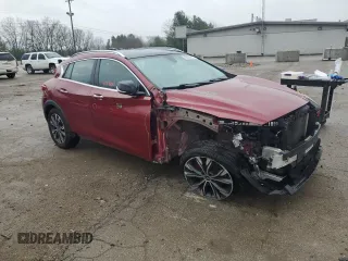 2017 Infiniti QX30 Luxury with VIN SJKCH5CR4HA035947, listed as a Copart auction lot 46508454 with 96,555 mi miles and Salvage Title. Bid and sale history available at carsss.com. Image 4.