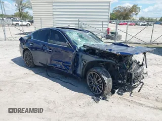 2016 Infiniti Q50 Red Sport 400 with VIN JN1FV7AR9GM451838, listed as a IAAI auction lot 41679235 with Not Provided miles and . Bid and sale history available at DreamBid. Image 1.
