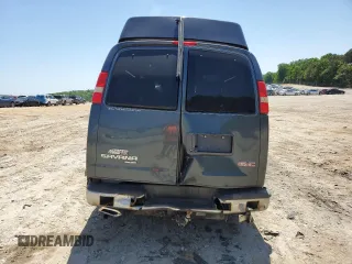 2014 GMC Savana Cargo Van Upfitter with VIN 1GDS7DC48E1164054, listed as a Copart auction lot 52157884 with 0 mi miles and Salvage Title. Bid and sale history available at carsss.com. Image 6.