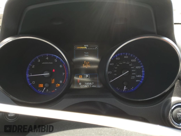 2016 Subaru Legacy Limited with VIN 4S3BNBN62G3028328, listed as a Copart auction lot 63117225 with 74,271 mi miles and Salvage title. Bid and sale history available at DreamBid. Image 9.