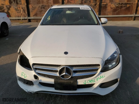 2018 Mercedes-Benz C-Class C 300 with VIN 55SWF4JB7JU271087, listed as a Copart auction lot 87267934 with 93,400 mi miles and Salvage Title. Bid and sale history available at carsss.com. Image 5.