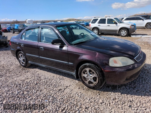 2000 Honda Civic LX with VIN 1HGEJ6673YL047996, listed as a Copart auction lot 51451505 with 216,329 mi miles and Clean Title. Bid and sale history available at DreamBid. Image 4.