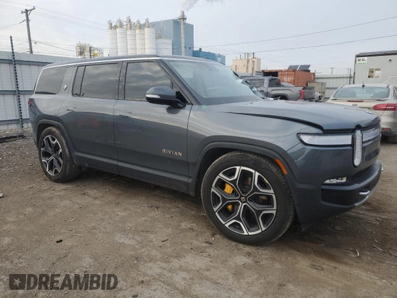2023 Rivian R1S Launch Edition with VIN 7PDSGABL9PN006743, listed as a Copart auction lot 87275114 with Not Provided miles and Salvage Title. Bid and sale history available at DreamBid. Image 4.