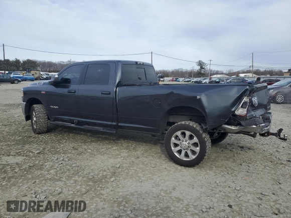 2022 Ram 2500 Big Horn with VIN 3C6UR5JJ6NG115434, listed as a Copart auction lot 53584955 with 104,761 mi miles and Salvage Title. Bid and sale history available at carsss.com. Image 2.