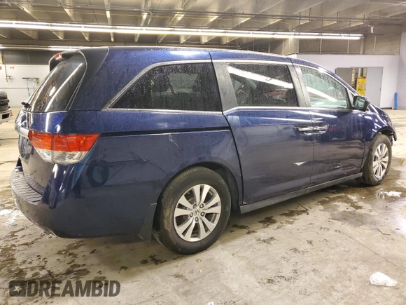 2016 Honda Odyssey EX-L with VIN 5FNRL5H64GB116298, listed as a Copart auction lot 81969004 with 54,319 mi miles and Salvage Title. Bid and sale history available at DreamBid. Image 3.