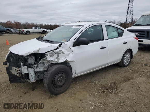 2014 Nissan Versa S with VIN 3N1CN7AP7EL849753, listed as a Copart auction lot 77336083 with 51,478 mi miles and Salvage Title. Bid and sale history available at carsss.com. Image 1.