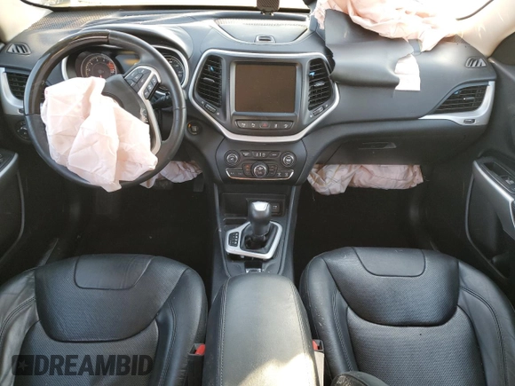 2016 Jeep Cherokee Overland with VIN 1C4PJLJS0GW315563, listed as a Copart auction lot 46189145 with 109,773 mi miles and Salvage title. Bid and sale history available at DreamBid. Image 8.