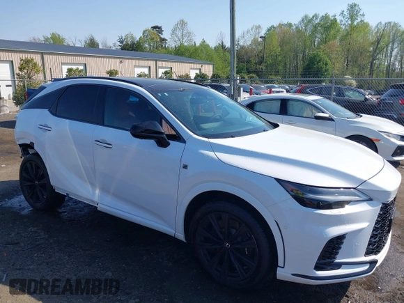 2025 Lexus RX with VIN 2T2BCMEAXSC021242, listed as a IAAI auction lot 42062331 with 5,332 mi miles. Bid and sale history available at carsss.com. Image 1.