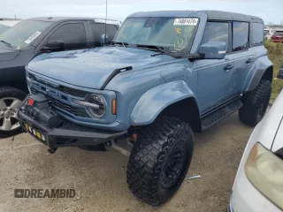 2023 Ford Bronco Raptor with VIN 1FMEE5JR7PLB79692, listed as a Copart auction lot 74881474 with 862 mi miles and Salvage Title. Bid and sale history available at carsss.com. Image 1.
