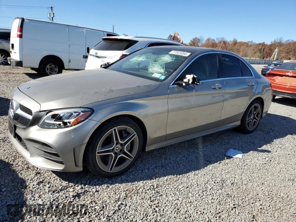 2020 Mercedes-Benz C 300 with VIN WDDWF8EB2LR551876, listed as a Copart auction lot 77541054 with 37,656 mi miles and Salvage Title. Bid and sale history available at DreamBid. Image 1.