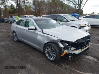2017 Genesis G80 3.8L with VIN KMHGN4JE3HU199546, listed as a IAAI auction lot 41102408 with 140,142 mi miles. Bid and sale history available at carsss.com. Image 1.