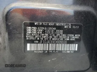 2012 Subaru Impreza Premium z VIN JF1GJAC69CH009938, wystawiony jako Copart lot #56965315 z przebiegiem 136 668 mil mil oraz Szkoda całkowita • Salvage title. Historia ofert i sprzedaży dostępna na DreamBid. Obrazek 13.