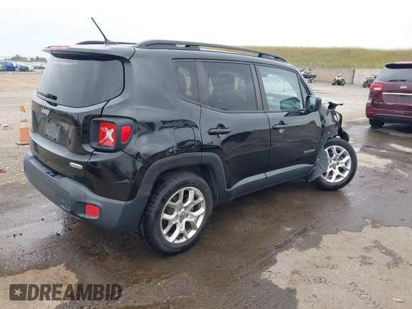 2017 Jeep Renegade Latitude with VIN ZACCJABB9HPE58804, listed as a IAAI auction lot 42100567 with 100,474 mi miles. Bid and sale history available at carsss.com. Image 4.