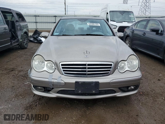 2007 Mercedes-Benz C 230 Sport with VIN WDBRF52H77E024054, listed as a Copart auction lot 54366155 with 99,409 mi miles and Clean Title. Bid and sale history available at DreamBid. Image 5.