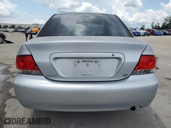 2006 Mitsubishi Lancer with VIN JA3AJ16E56U005818, listed as a Copart auction lot 60749615 with 155,194 mi miles and Salvage title. Bid and sale history available at DreamBid. Image 6.
