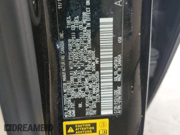 2013 Lexus RX 350 z VIN 2T2ZK1BA3DC105698, wystawiony jako Copart lot #54849385 z przebiegiem 111 468 mil mil oraz Szkoda całkowita • Salvage title. Historia ofert i sprzedaży dostępna na DreamBid. Obrazek 13.