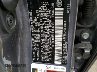 2014 Toyota Camry L with VIN 4T4BF1FK5ER361781, listed as a Copart auction lot 48822875 with 176,574 mi miles and Salvage Title. Bid and sale history available at carsss.com. Image 12.