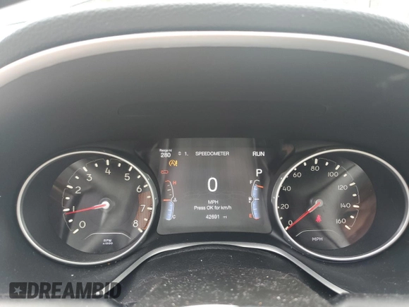 2019 Jeep Compass Latitude с VIN 3C4NJDBB8KT839196, выставлен на аукционе Copart как лот 63971645 с пробегом 42 691 миль миль и Списание • Salvage title. История ставок и продаж доступна на DreamBid. Изображение 9.