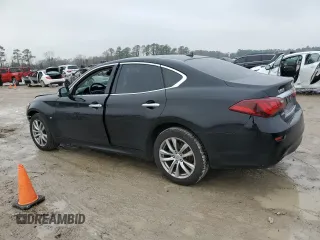 2018 Infiniti Q70 Luxe with VIN JN1BY1ARXJM220246, listed as a Copart auction lot 43276115 with 133,292 mi miles and Salvage title. Bid and sale history available at DreamBid. Image 2.
