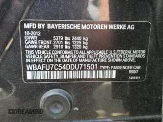 2013 BMW 5 Series 535i xDrive with VIN WBAFU7C54DDU71501, listed as a Copart auction lot 48206915 with 121,208 mi miles and Salvage Title. Bid and sale history available at carsss.com. Image 14.
