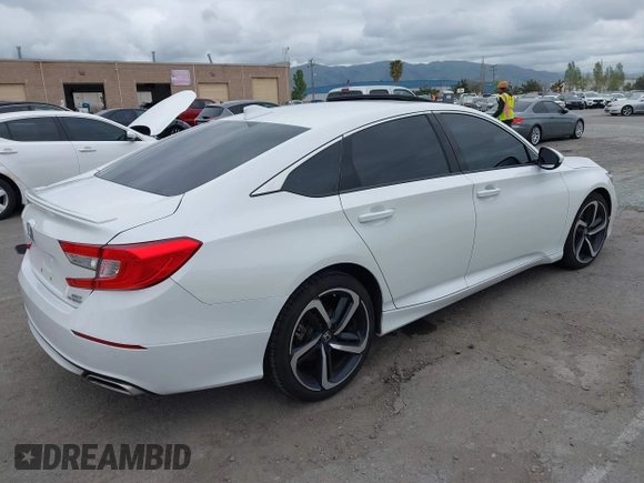2020 Honda Accord Sport with VIN 1HGCV2F3XLA022129, listed as a IAAI auction lot 42124618 with 73,561 mi miles and . Bid and sale history available at DreamBid. Image 4.