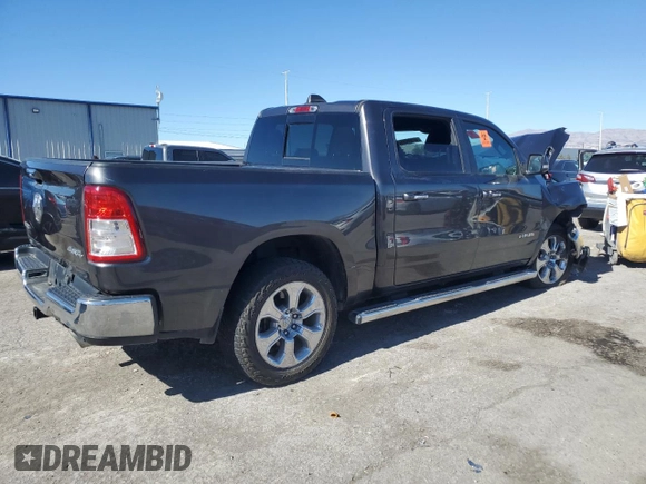 2020 Ram 1500 Big Horn with VIN 1C6SRFFT2LN402409, listed as a Copart auction lot 45909585 with 0 mi miles and Salvage Title. Bid and sale history available at carsss.com. Image 3.
