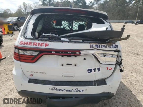 2022 Dodge Durango Pursuit with VIN 1C4SDJFT1NC208611, listed as a Copart auction lot 48221685 with 58,243 mi miles and Salvage title. Bid and sale history available at DreamBid. Image 6.