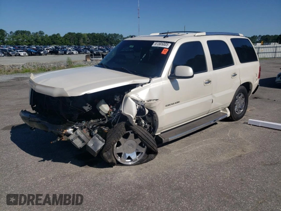 2005 Cadillac Escalade with VIN 1GYEK63N25R163062, listed as a Copart auction lot 61585005 with Not provided miles and Salvage title. Bid and sale history available at DreamBid. Image 1.