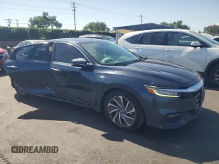 2019 Honda Insight Touring with VIN 19XZE4F90KE015579, listed as a Copart auction lot 58821075 with 26,560 mi miles and Salvage title. Bid and sale history available at DreamBid. Image 4.
