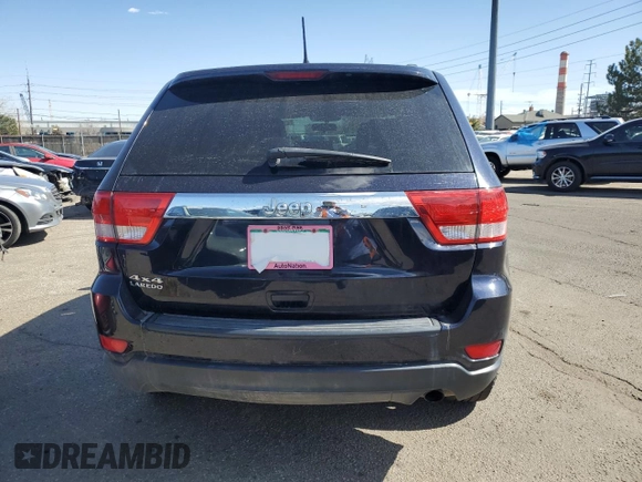 2011 Jeep Grand Cherokee Laredo with VIN 1J4RR4GG8BC660743, listed as a Copart auction lot 46537665 with 75,758 mi miles and Salvage Title. Bid and sale history available at carsss.com. Image 6.