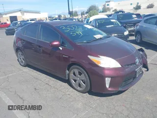 2013 Toyota Prius One with VIN JTDKN3DU9D5625482, listed as a IAAI auction lot 41097664 with 208,416 mi miles. Bid and sale history available at carsss.com. Image 1.