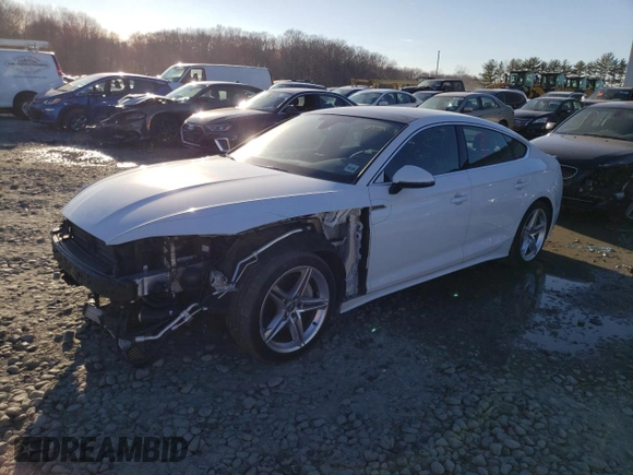 2021 Audi A5 Sportback S line Premium with VIN WAUDACF54MA003385, listed as a Copart auction lot 44269263 with 22,736 mi miles. Bid and sale history available at carsss.com. Image 1.