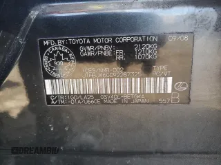 2009 Lexus ES 330 with VIN JTHBJ46G092287325, listed as a Copart auction lot 46829375 with 164,985 mi miles and Salvage Title. Bid and sale history available at DreamBid. Image 12.