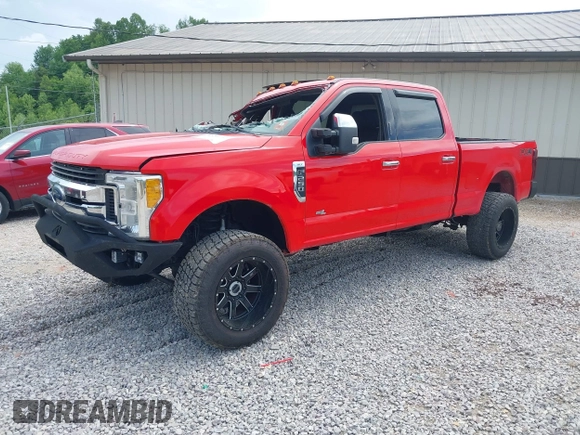 2017 Ford F-250 Lariat with VIN 1FT7W2B63HEE89552, listed as a IAAI auction lot 42254737 with 136,557 mi miles and . Bid and sale history available at DreamBid. Image 2.