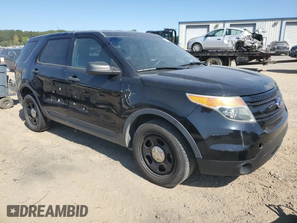 2014 Ford Utility Police Interceptor with VIN 1FM5K8AR2EGB59317, listed as a Copart auction lot 75185614 with 0 mi miles and Salvage Title. Bid and sale history available at carsss.com. Image 4.