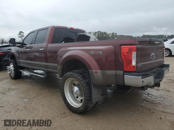 2017 Ford F-350 Lariat z VIN 1FT8W3DT3HEB47256, wystawiony jako Copart lot #44770575 z przebiegiem 140 572 mil mil oraz Szkoda całkowita • Salvage title. Historia ofert i sprzedaży dostępna na DreamBid. Obrazek 2.