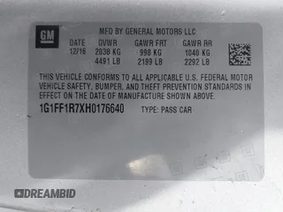 2017 Chevrolet Camaro 1SS z VIN 1G1FF1R7XH0176640, wystawiony jako IAAI lot #41911058 z przebiegiem 74 093 mil mil oraz . Historia ofert i sprzedaży dostępna na DreamBid. Obrazek 13.