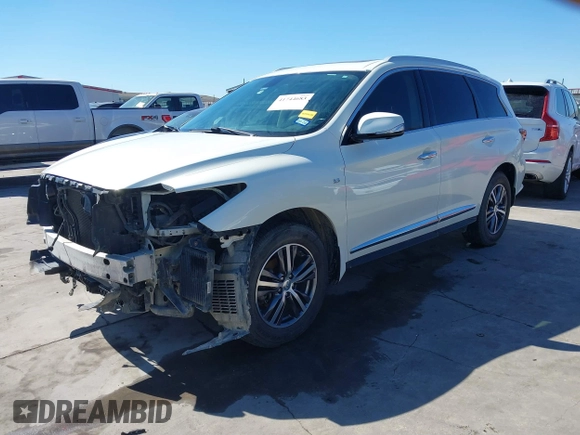 2017 Infiniti QX60 with VIN 5N1DL0MM3HC552510, listed as a IAAI auction lot 41744683 with 94,870 mi miles and . Bid and sale history available at DreamBid. Image 2.